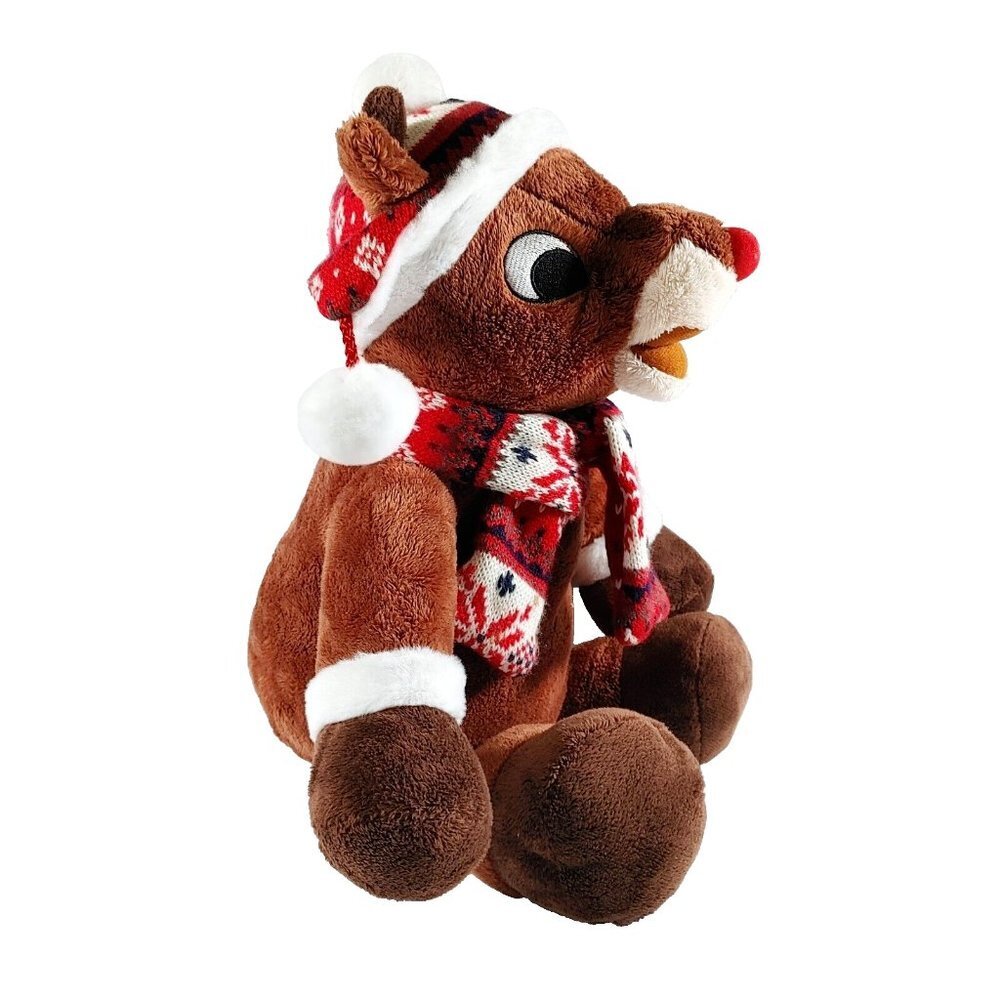 Rudolph the Red Nosed Reindeer 18" Inch Plush w/ Hat & Scarf  Christmas Toy 2017